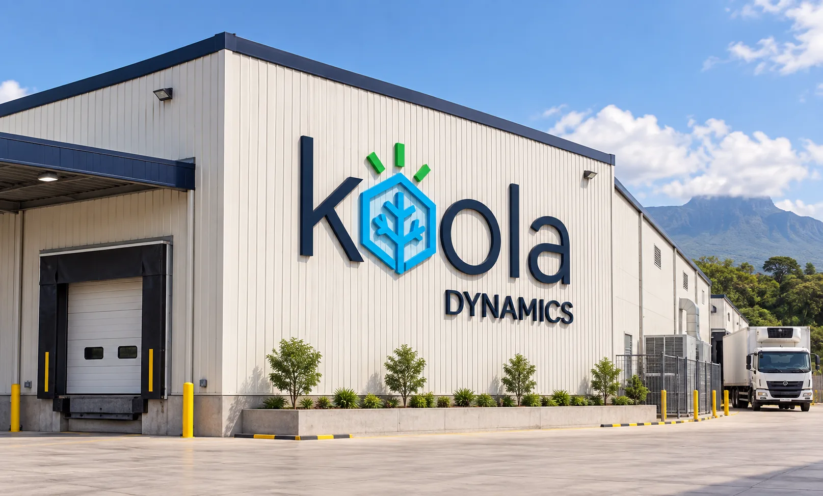 Concept image of a Koola Dynamics cold storage and ice facility